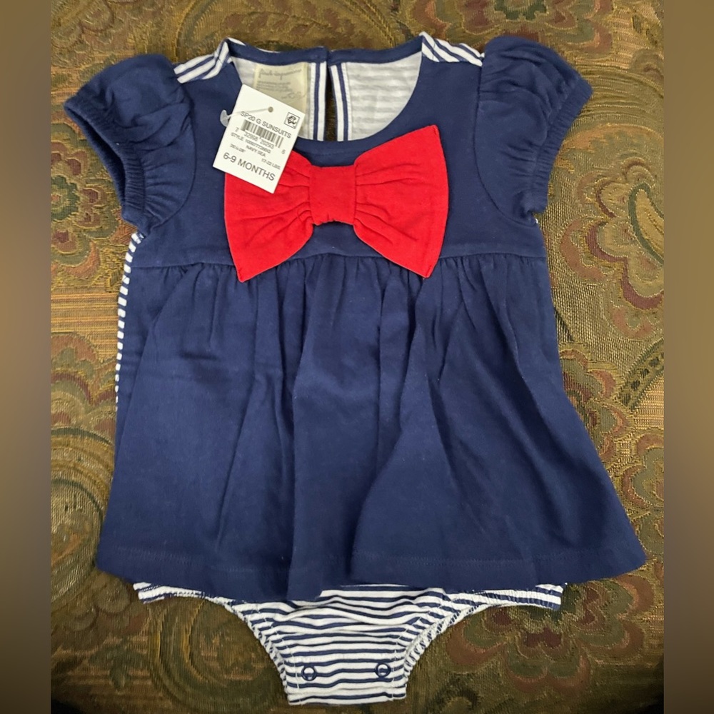 FIRST IMPRESSIONS - BRAND - RED, WHITE & BLUE INFANT ROMPER